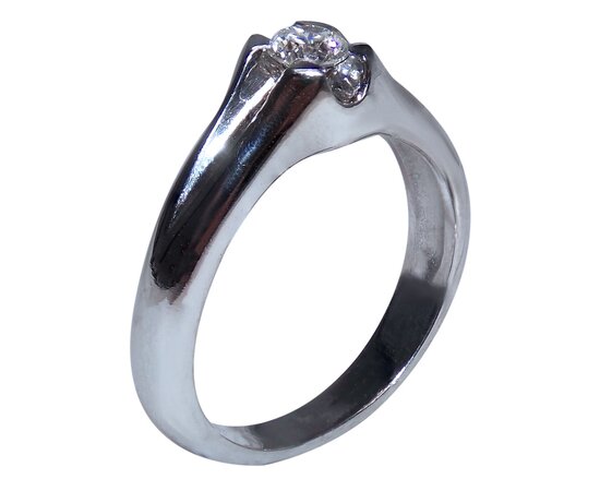 Обручальное кольцо с бриллиантом. Артикул K08
