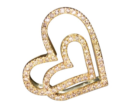 Золота каблучка з діамантами. Артикул JY4662