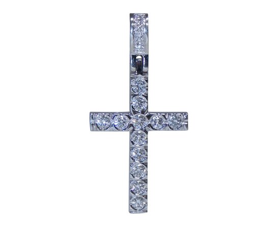 Золотой крестик с бриллиантами. Артикул Х18