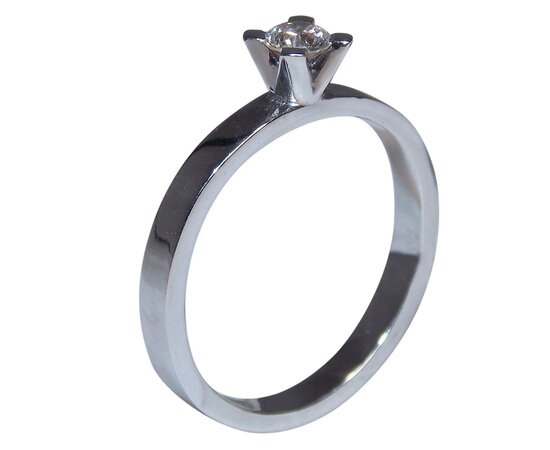 Золотое кольцо с бриллиантом. Артикул NM4370