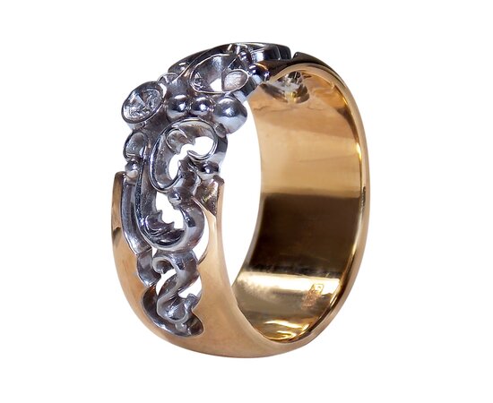 Золотое обручальное кольцо с бриллиантом. Артикул K257