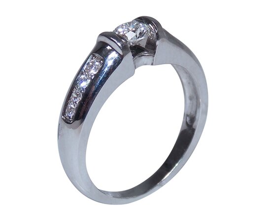Золотое кольцо с бриллиантами. Артикул K14