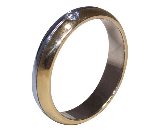 Золотое обручальное кольцо с бриллиантом. Артикул RF5862