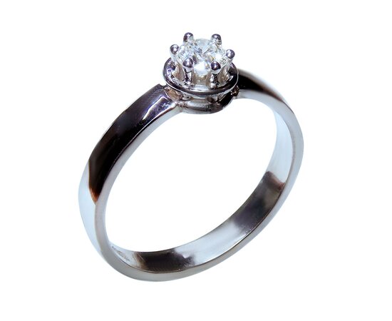 Золотое кольцо с бриллиантом. Артикул K33