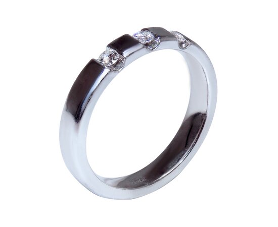 Золотое обручальное кольцо с бриллиантами. Артикул XV4366