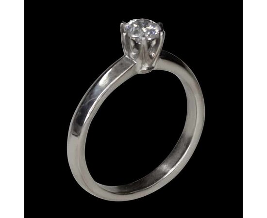 Золотое кольцо с бриллиантом. Артикул BY5192
